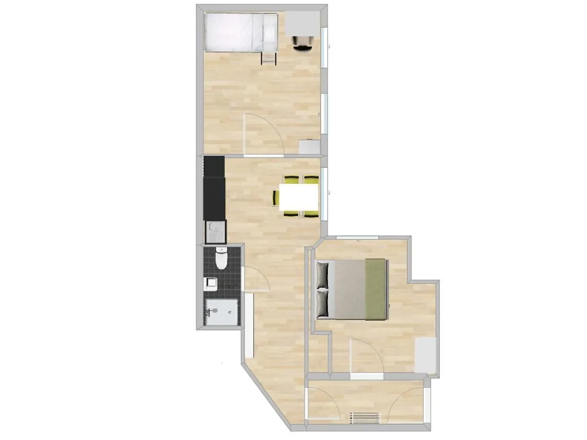 Apartment Central 2 Bedroom Flat For Families & Calm Guests Berlin